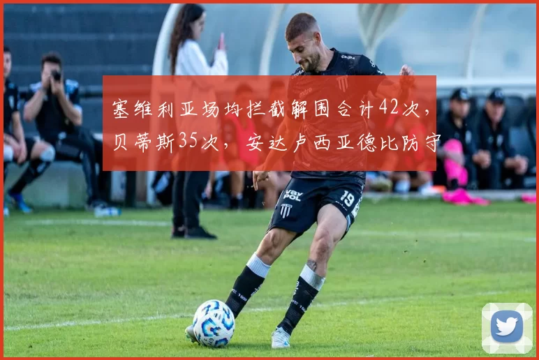 塞维利亚场均拦截解围合计42次,贝蒂斯35次,安达卢西亚德比防守硬度